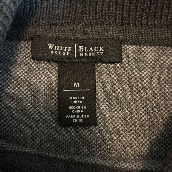 WHBM WHITE HOUSE BLACK MARKET sweater wool blend medium cowl neck wrap around - Picture 5 of 6